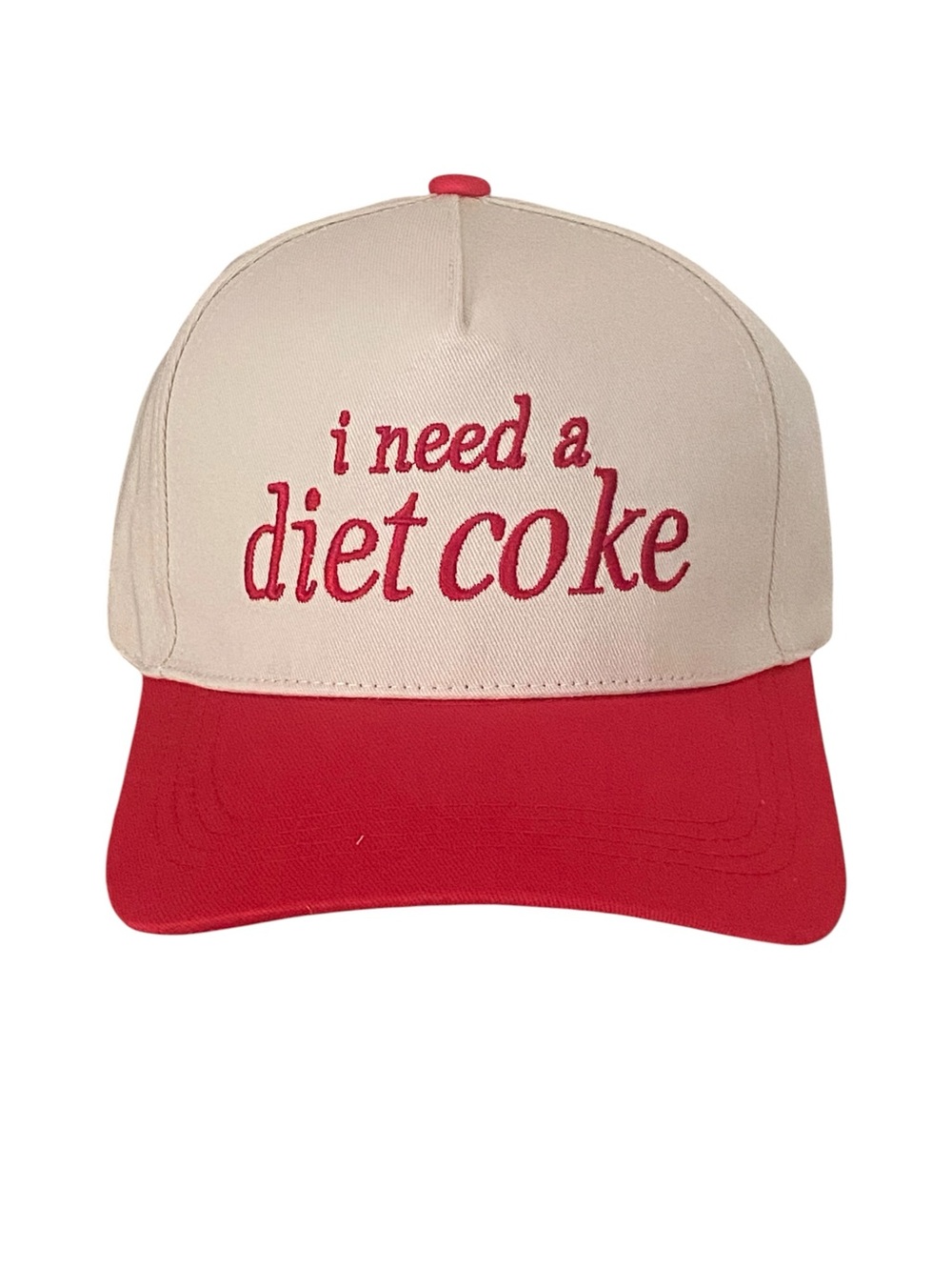 I Need A Diet Coke Trucker Hat Red Brim Boutique Cap New Trendy Adjustable